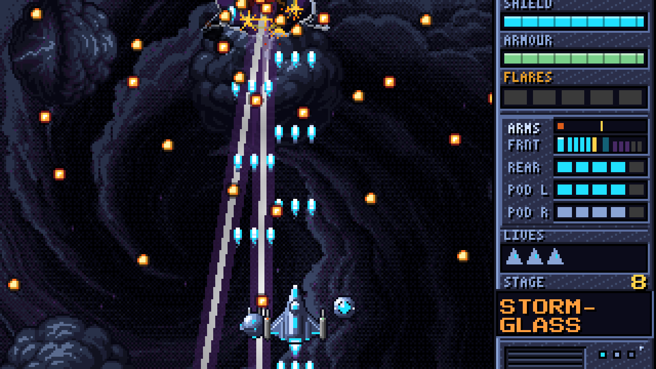 The Stormglass: lightning cuts through a night-side storm as the gunship fights the Thunderhead.